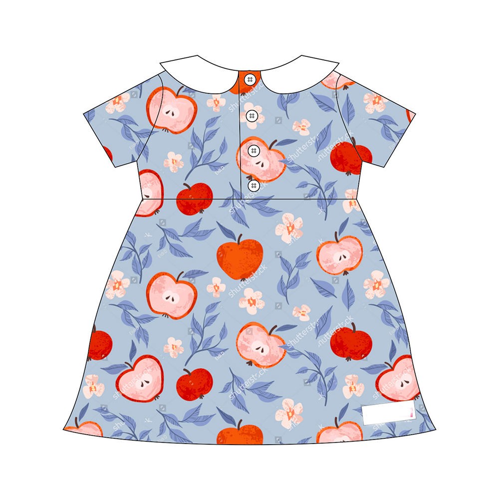 Custom High Quality Kids Clothing OEM Baby Girl Dress Back To School Twirl Dresses for Little Girls