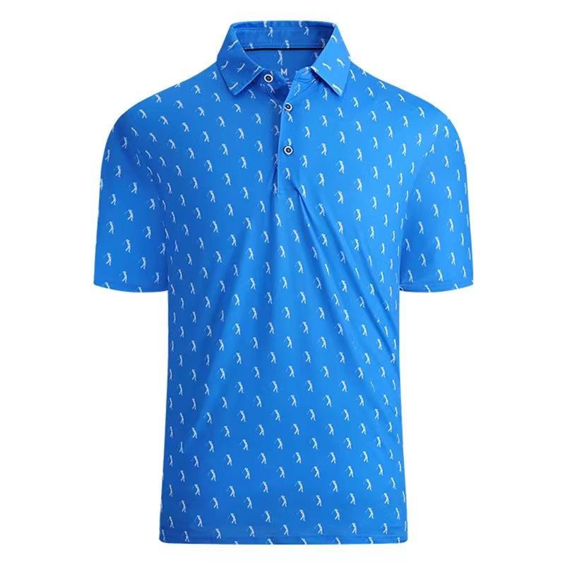 2024 Floral comfortable button shirt sport golf shirt new arrival men's printed polo shirt cotton logo customize polo for men