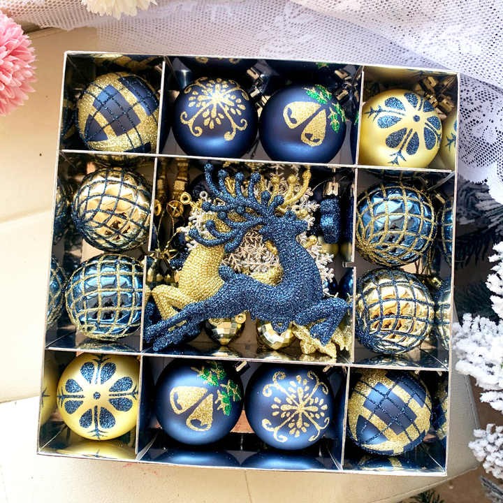 Factory New High Quality Christmas Tree Set Reusable Painted Ball Gift Box Ornament Christmas Ornaments Design